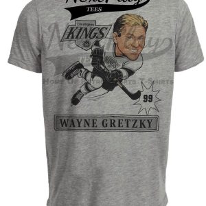 Los Angeles Kings Wayne Gretzky Retro Hockey 1993 Artwork Heather Gray Sublimated T-Shirt