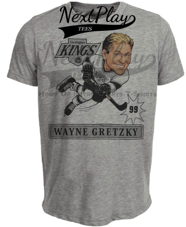 Los Angeles Kings Wayne Gretzky Retro Hockey 1993 Artwork Heather Gray Sublimated T-Shirt