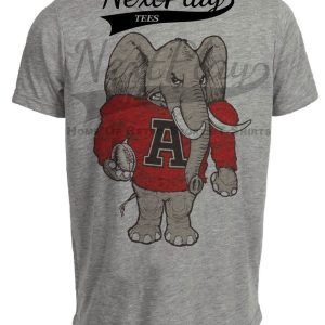 Alabama Crimson Tide Retro Football 1957 Artwork Gray Sublimated T-Shirt