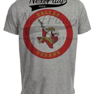 Dallas Texans Retro Football 1960 Artwork Heather Gray Sublimated T-Shirt