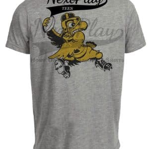 Iowa Hawkeyes Retro Football 1949 Artwork Heather Gray Sublimated T-Shirt