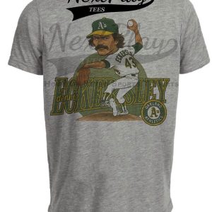 Oakland A’s Athletics Dennis Eckersley Retro Baseball 1989 Artwork Heather Gray Sublimated T-Shirt