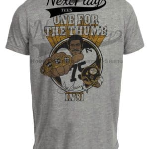 Pittsburgh Steelers Mean Joe Greene Super Bowl Champs Retro Football 1981 Artwork Heather Gray Sublimated T-Shirt