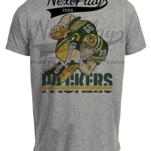 Green Bay Packers Retro Football 1991 Artwork Heather Gray Sublimated T-Shirt