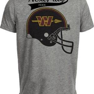 Washington Commanders Spear Helmet Football Gray Sublimated T-Shirt