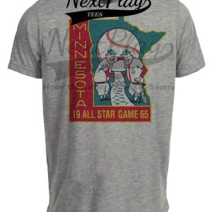 Minnesota Twins Retro All Star Game Baseball 1965 Artwork Heather Gray Sublimated T-Shirt