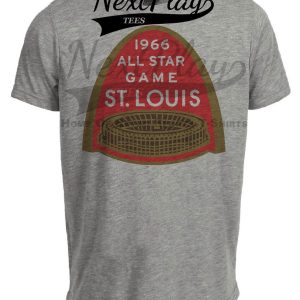 St. Louis Cardinals Retro All Star Game Baseball 1966 Artwork Heather Gray Sublimated T-Shirt