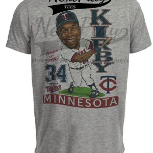 Minnesota Twins Retro Kirby Puckett Baseball 1989 Artwork Heather Gray Sublimated T-Shirt