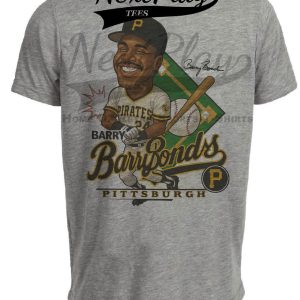 Pittsburgh Pirates Barry Bonds Exclusive Retro Baseball 1986 Artwork Heather Gray Sublimated T-Shirt