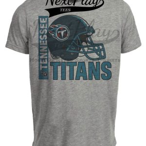 Tennessee Titans Retro Rivals Football Helmet Artwork Heather Gray Sublimated T-Shirt
