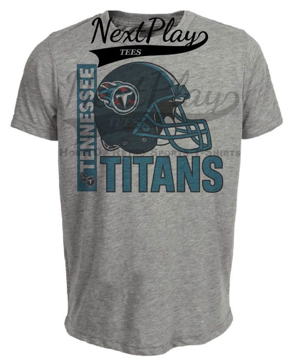 Tennessee Titans Retro Rivals Football Helmet Artwork Heather Gray Sublimated T-Shirt