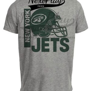 New York Jets Retro Rivals Football Helmet Artwork Heather Gray Sublimated T-Shirt