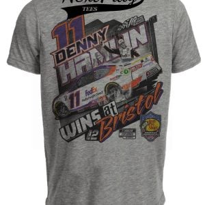 Denny Hamlin Bristol Retro Racing Gray Sublimated T-Shirt