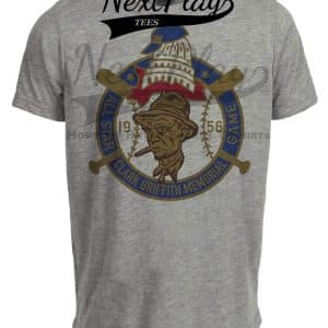 Washington Senators Retro All Star Game Baseball 1956 Artwork Heather Gray Sublimated T-Shirt