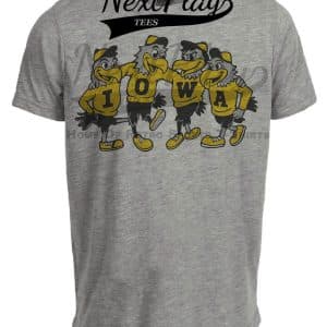 Iowa Hawkeyes Retro T-Shirt 1961 Artwork Heather Gray Sublimated