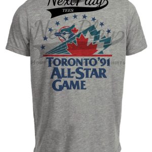 Toronto Blue Jays Retro All Star Game Baseball 1991 Artwork Heather Gray Sublimated T-Shirt