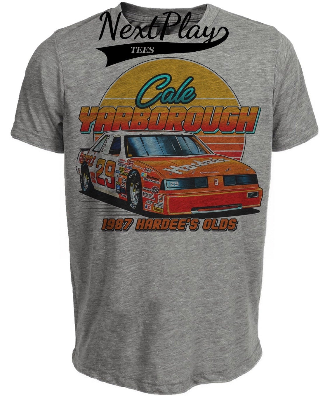 Cale Yarborough Retro 1987 Racing Gray Sublimated T-Shirt