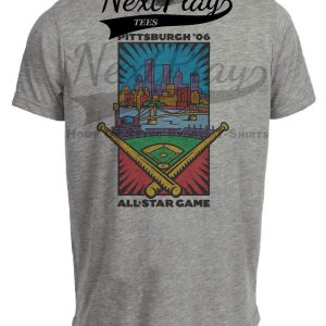Pittsburgh Pirates Retro All Star Game Baseball 2006 Artwork Heather Gray Sublimated T-Shirt