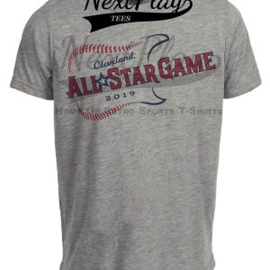 Cleveland Indians Retro All Star Game Baseball 2019 Artwork Heather Gray Sublimated T-Shirt