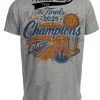 Oklahoma City Thunder The Finals Champions Exclusive Retro Basketball Artwork Heather Gray Sublimated T-Shirt