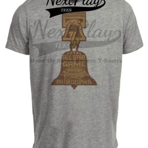 Philadelphia Phillies Retro All Star Game Baseball 1976 Artwork Heather Gray Sublimated T-Shirt