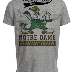 Notre Dame Fighting Irish Retro Football 1978 Artwork Gray Sublimated T-Shirt