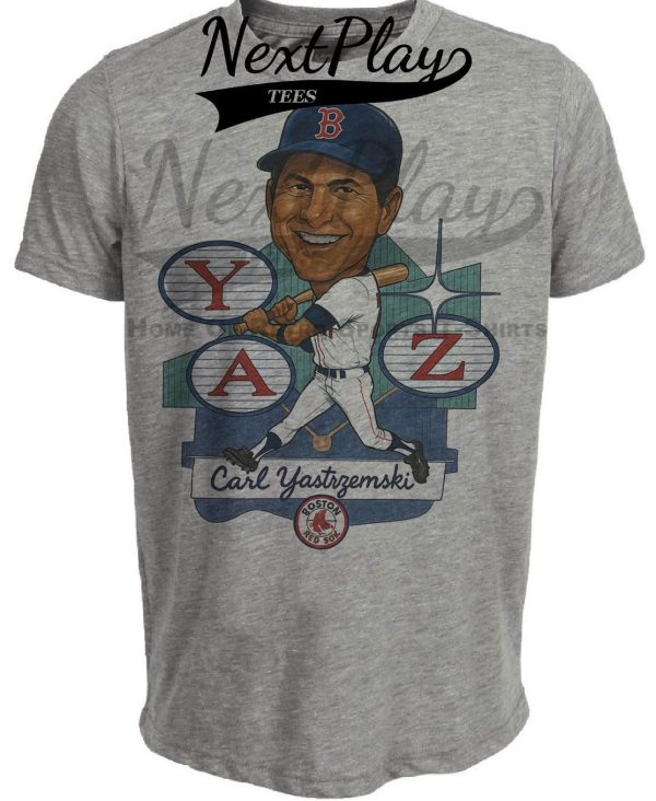 Boston Red Sox Carl Yastrzemski Exclusive Retro Baseball 1975 Artwork Heather Gray Sublimated T-Shirt