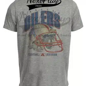 Houston Oilers Retro T-Shirt Football 1986 Artwork Heather Gray Sublimated