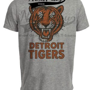 Detroit Tigers Retro Baseball 1959 Artwork Heather Gray Sublimated T-Shirt