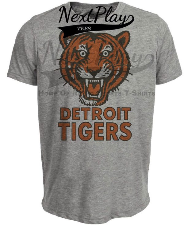 Detroit Tigers Retro Baseball 1959 Artwork Heather Gray Sublimated T-Shirt