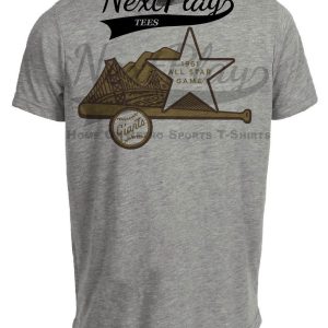 San Francisco Giants Retro All Star Game Baseball 1961 Artwork Heather Gray Sublimated T-Shirt