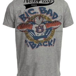 Auburn Tigers Big Bad & Back Retro Football 1993 Artwork Heather Gray Sublimated T-Shirt