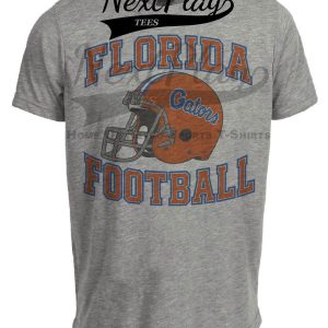 Florida Gators Retro Helmet Football 1989 Artwork Heather Gray Sublimated T-Shirt