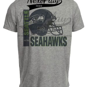 Seattle Seahawks Retro Rivals Football Helmet Artwork Heather Gray Sublimated T-Shirt