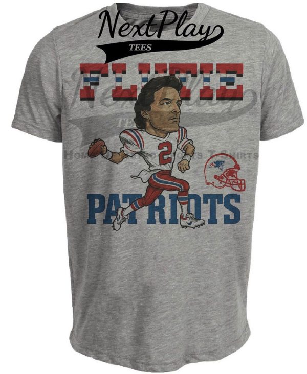 New England Patriots Doug Flutie Retro Football 1987 Artwork Heather Gray Sublimated T-Shirt