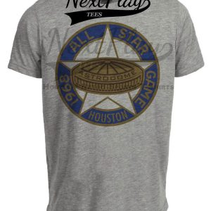 Houston Astros Retro All Star Game Baseball 1968 Artwork Heather Gray Sublimated T-Shirt