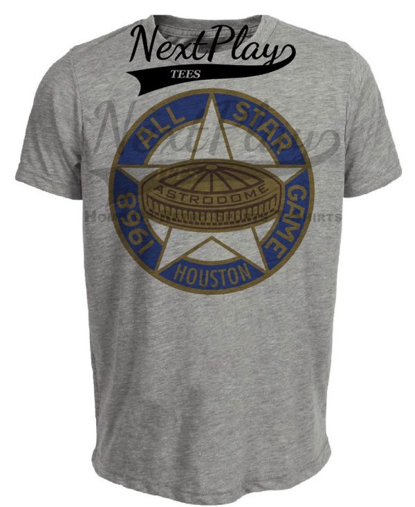 Houston Astros Retro All Star Game Baseball 1968 Artwork Heather Gray Sublimated T-Shirt