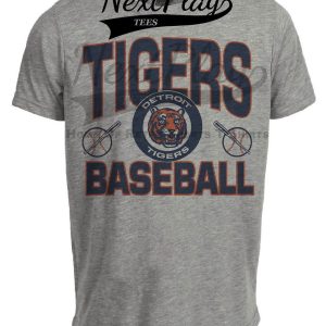 Detroit Tigers Retro Baseball 1984 Artwork Heather Gray Sublimated T-Shirt