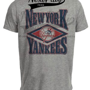 New York Yankees Retro Baseball T-Shirt 1992 Artwork Heather Gray Sublimated
