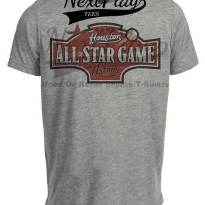 Houston Astros Retro All Star Game Baseball 2004 Artwork Heather Gray Sublimated T-Shirt