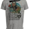 Oakland Raiders Ken Stabler Exclusive Retro Football City Artwork Heather Gray Sublimated T-Shirt