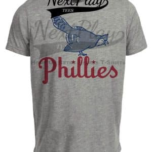 Philadelphia Phillies Retro Baseball 1944 Artwork Heather Gray Sublimated T-Shirt