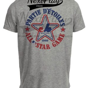 Montreal Expos Retro All Star Game Baseball 1982 Artwork Heather Gray Sublimated T-Shirt