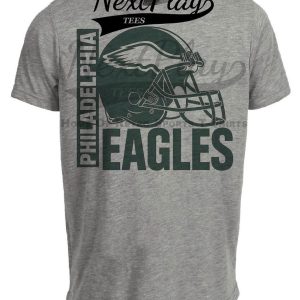 Philadelphia Eagles Retro Rivals Football Helmet Artwork Heather Gray Sublimated T-Shirt