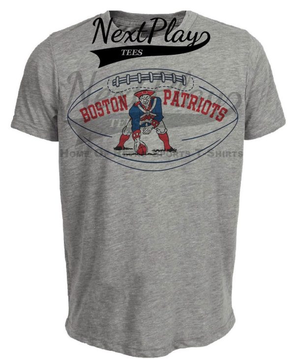 Boston Patriots Retro Football 1961 Artwork Heather Gray Sublimated T-Shirt