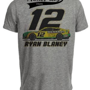 Ryan Blaney Retro Racing Gray Sublimated T-Shirt