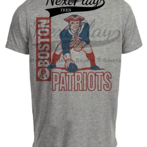 Boston Patriots Rare Retro Football 1961 Artwork Heather Gray Sublimated T-Shirt