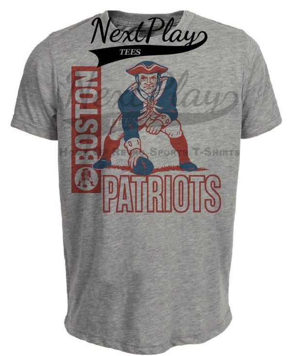 Boston Patriots Rare Retro Football 1961 Artwork Heather Gray Sublimated T-Shirt