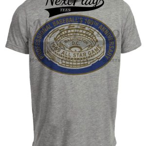 Washington Senators Retro All Star Game Baseball 1969 Artwork Heather Gray Sublimated T-Shirt