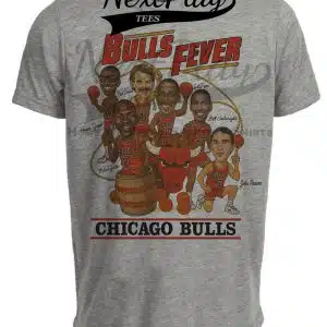 Chicago Bulls Retro Bulls Fever Jordan Basketball 1989 Artwork Heather Gray Sublimated T-Shirt